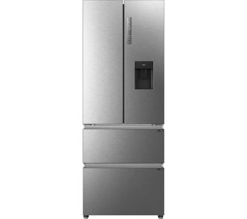 Haier HFR5719EWMP Platinum Inox American Fridge Freezer - 444L Total Capacity