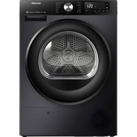 Hisense DH3S902BB3 Black 9KG Heat Pump Tumble Dryer with Wi-Fi