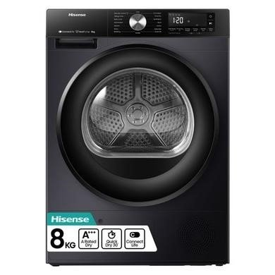 Hisense DH3S802BB3 Black 8kg Heat Pump Tumble Dryer with A+++ Rating