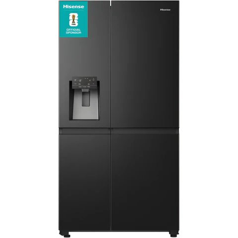 Hisense RS818N4TFE Black American Fridge Freezer, 632L Capacity, E Energy Rating