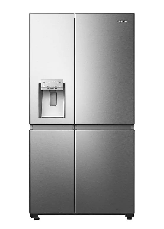 Hisense Pure Flat Infinite RS818N4TIE American-Style Smart Fridge Freezer - Grey Stainless Steel, 632 Litre