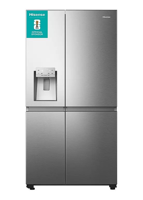 Hisense RS818N4IIE Plumbed American Fridge Freezer in Stainless Steel