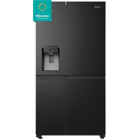 Hisense RS818N4IFE Black American Fridge Freezer - 632L Total Capacity, Plumbed Water & Ice Dispenser