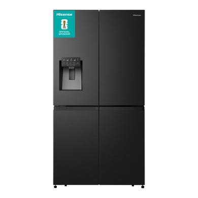 Hisense PureFlat 584 Litre Four Door American Fridge Freezer in Black Steel