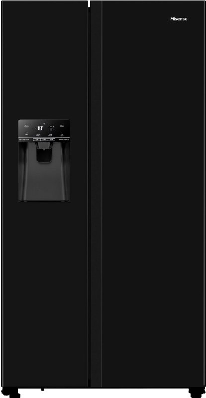 Hisense RS694N4TBE 91cm 535L Frost Free American Fridge Freezer in Black