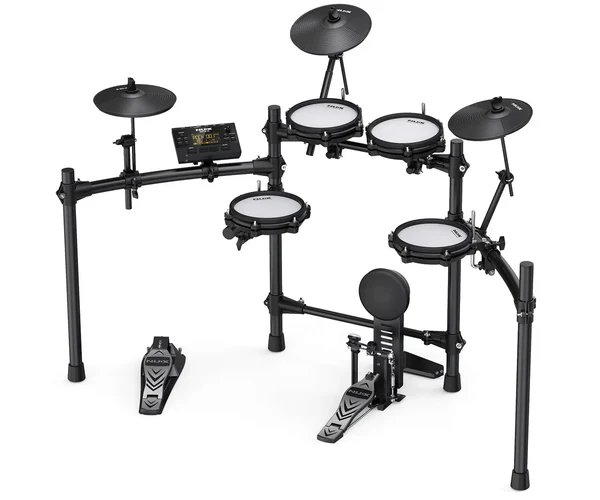 NUX DM-210 Electronic Drum Kit with Mesh Pads and Bluetooth