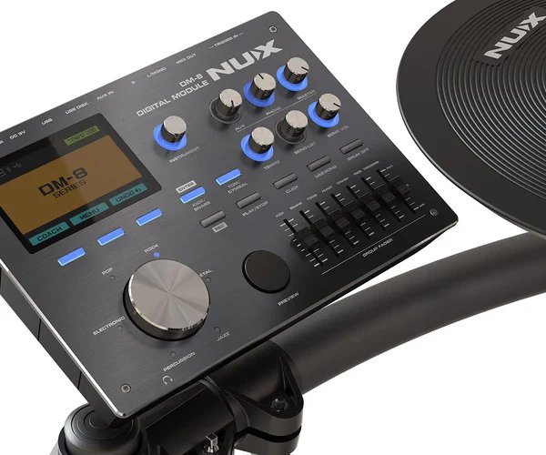 NUX DM-8 Electronic Drum Kit with Remo Mesh Heads and 14" Snare