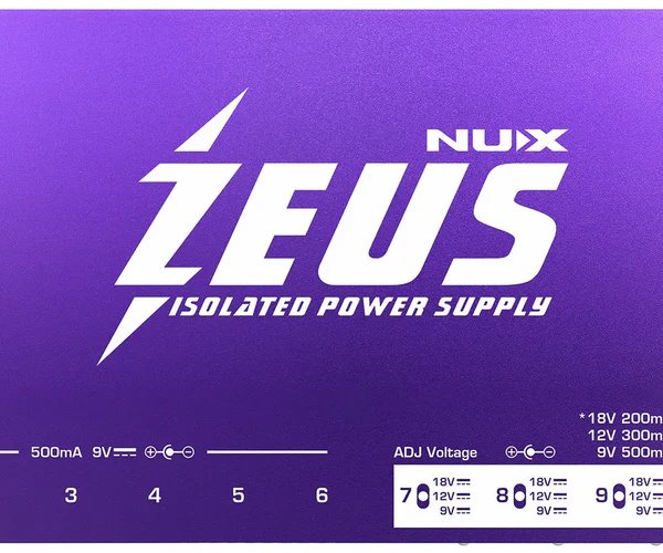 NUX Zeus Guitar Pedal Power Supply - Purple