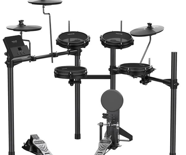NUX DM-110 Electronic Drum Kit with Mesh Heads and Bluetooth App Control