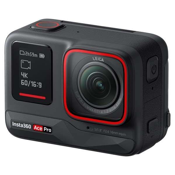 Insta360 Ace Pro Action Camera, 8K/4K Video, 48MP Photos, Grey and Black