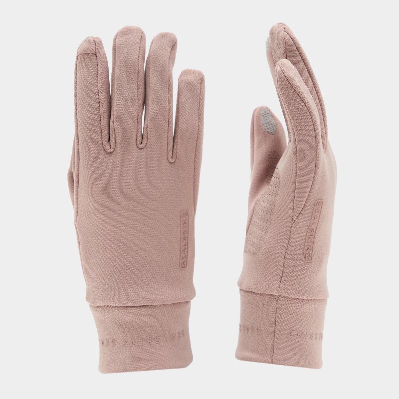 Sealskinz Women's Acle Water Repellent Nanosealz™ Fleece Gloves in Pink