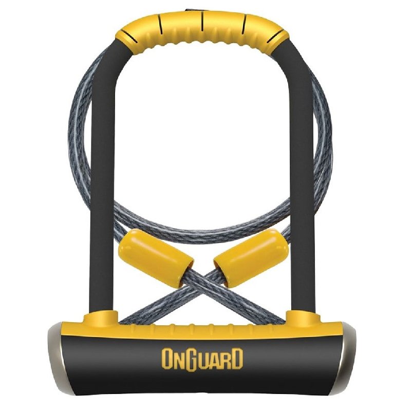 OnGuard Pitbull D-Lock Sold Secure Diamond & Cable - 230mm
