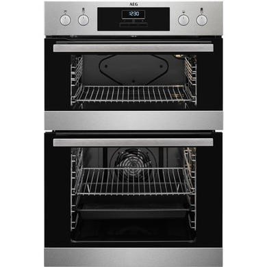 AEG 6000 Series DEB331010M Built-In Electric Double Oven - Stainless Steel