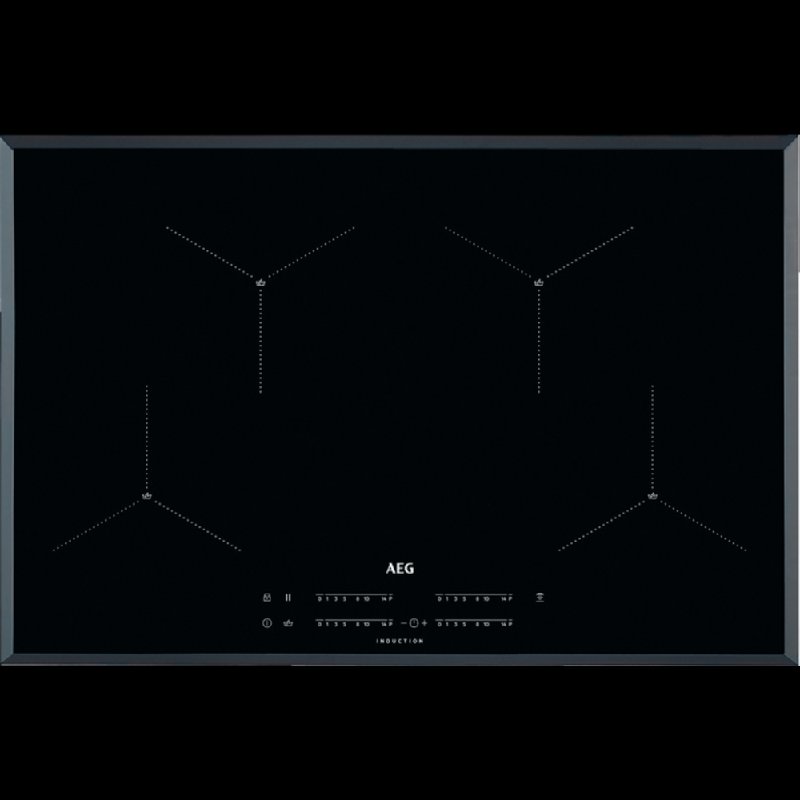 AEG IAE84411FB 80cm Black 4 Zone Induction Hob with MaxiSense