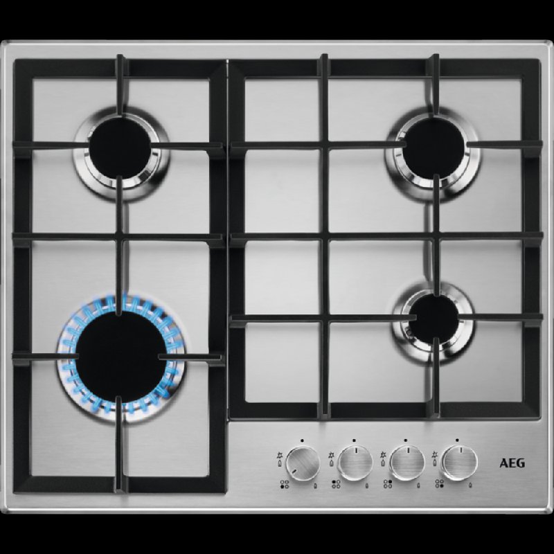 AEG HGB64200SM Stainless Steel 4 Zone Gas Hob