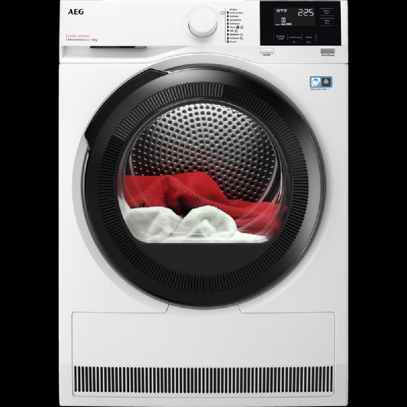 AEG TR818P4B White 8KG Heat Pump Condenser Tumble Dryer