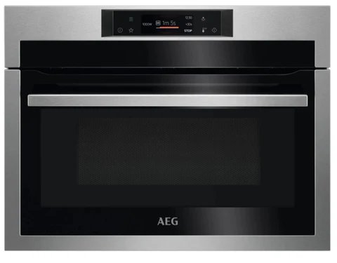 AEG KME761080M 59.5cm Built-In Combination Microwave Oven, 43L Capacity, Stainless Steel