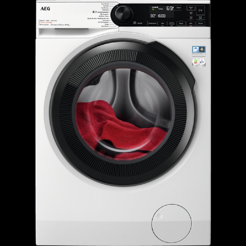 AEG LWR7485M4U White 8kg Wash 5kg Dry Washer Dryer with ProSteam