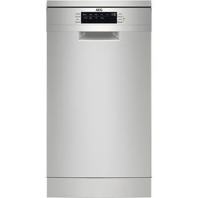 AEG Series 7000 GlassCare Freestanding Slimline Dishwasher, Stainless Steel, Model FFB73527ZM