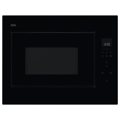 AEG 6000 Series Built-In Microwave with Grill, 26L Capacity, Black