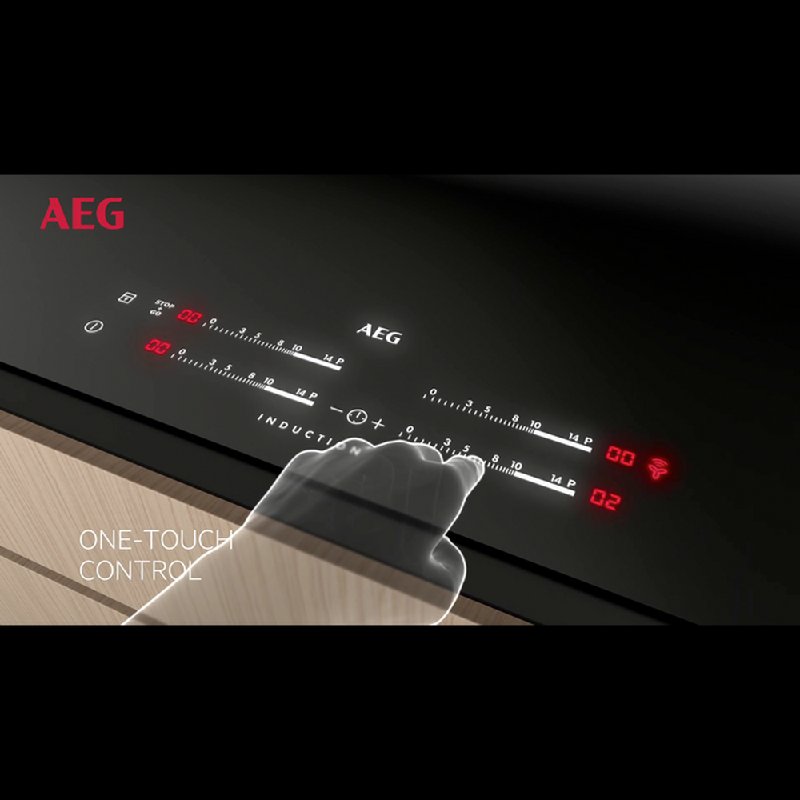 AEG IAX84411CB Black 4 Zone Induction Hob with SenseBoil Technology