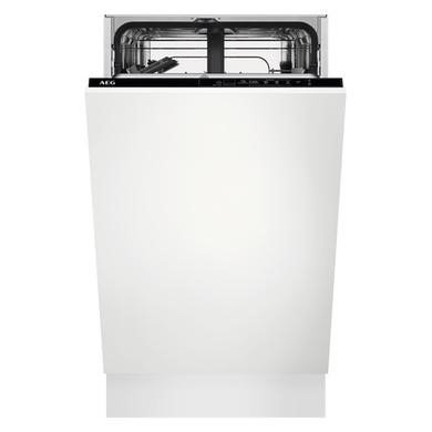 AEG Series 5000 AirDry Integrated Slimline Dishwasher with Black Control Panel