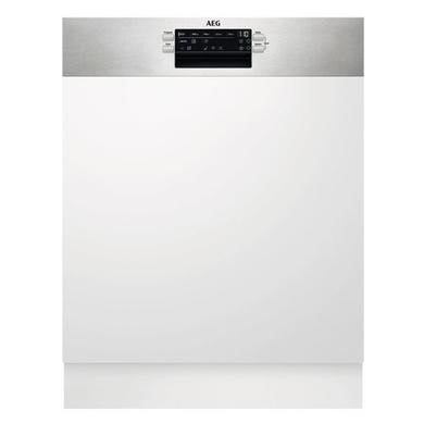 AEG Series 6000 SatelliteClean Semi-Integrated Dishwasher, C-Rated, Silver Control Panel, 14 Place Settings