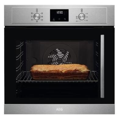 AEG BCX335L11M Stainless Steel Built-in Electric Single Oven with Catalytic Cleaning, 71L Capacity