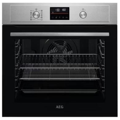 AEG BPX535A61M Stainless Steel Built-In Electric Single Oven with Pyrolytic Cleaning, 72L