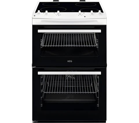 AEG CCX6501ACW White 60cm Electric Ceramic Cooker with 77L Main Oven