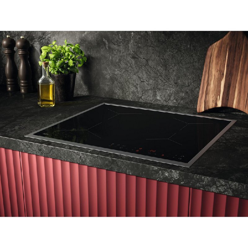 AEG TN64IA00XB Black 4 Zone Induction Hob with PowerBoost, 57.6cm