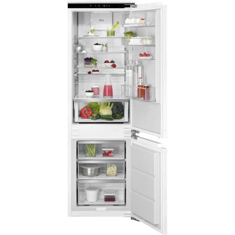 AEG 7000 Series NSC7M181EC White Built-In Fridge Freezer - 182L Fridge, 62L Freezer, E Energy Rating