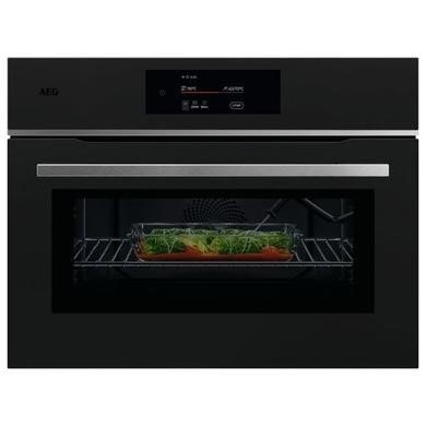 AEG 8000 Series MealAssist Built-In Combination Microwave Oven in Matte Black