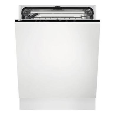 AEG Series 5000 AirDry Integrated Dishwasher with Black Control Panel, 13 Place Settings