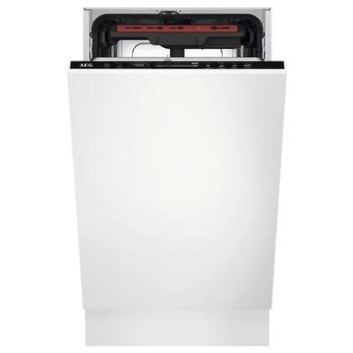 AEG Series 7000 GlassCare Slimline Integrated Dishwasher - Black Control Panel, 45cm, 10 Place Settings
