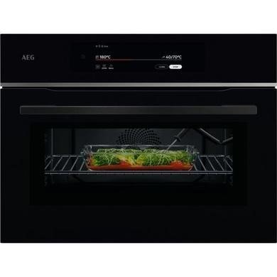 AEG 9000 Series CombiQuick Built-In Combination Microwave Oven in Black