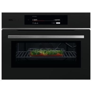 AEG 9000 Series Built-In Combination Microwave Oven in Matte Black