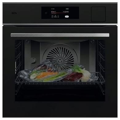 AEG 8000 Series TP8SB731AT MealAssist Electric Single Oven with SteamPro and Sous-Vide - Black, 70L