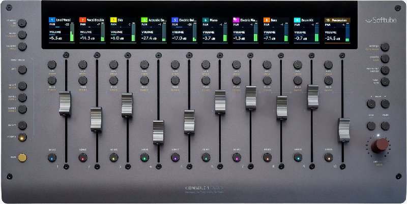 Softube Console 1 MKIII Fader with 10 motorized faders