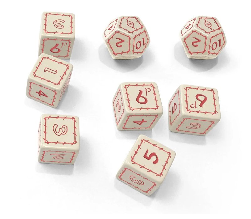 The One Ring RPG White Dice Set for Middle Earth Roleplaying Game