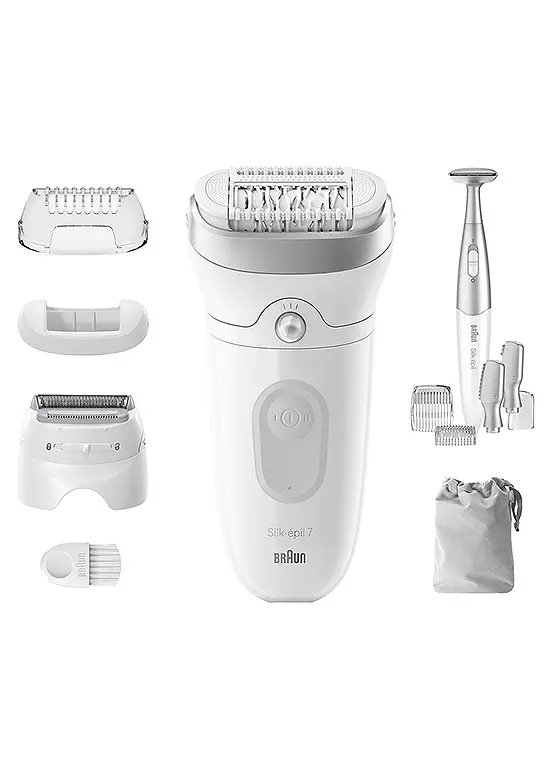 Braun Silk-epil 7 SE7-241 Wet & Dry Cordless Epilator with 9 Attachments