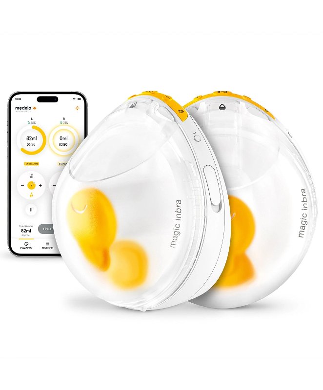 Medela Magic InBra Double Electric Wearable Breast Pump with 150ml Containers