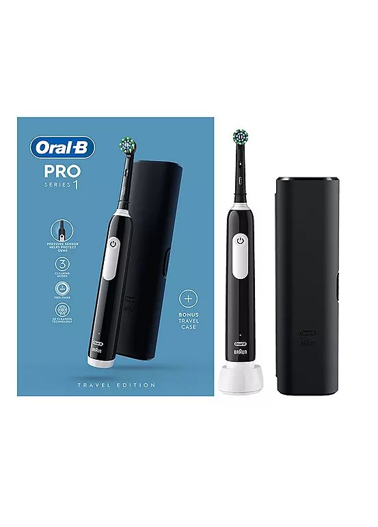 Oral-B Pro Series 1 Electric Toothbrush with Travel Case - Black