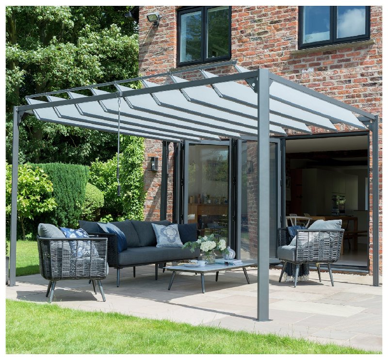 Norfolk Leisure Pandora 3m x 3.6m Garden Gazebo in Grey