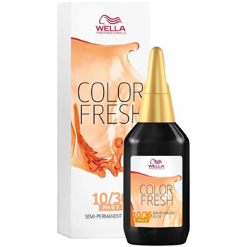 Wella Professionals Color Fresh Semi-Permanent Hair Colour - 10/36 Lightest Blonde Gold Violet 75ml