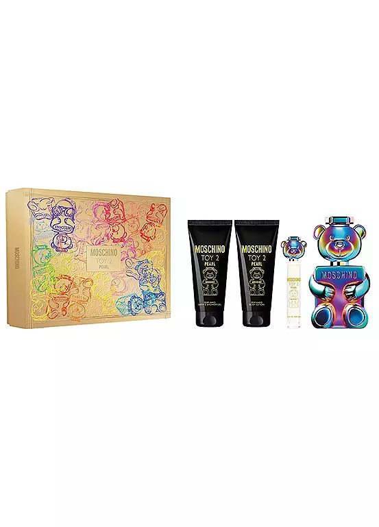 Moschino Toy 2 Pearl Eau de Parfum Gift Set with 100ml Spray, 100ml Shower Gel, 100ml Body Lotion and 10ml Spray