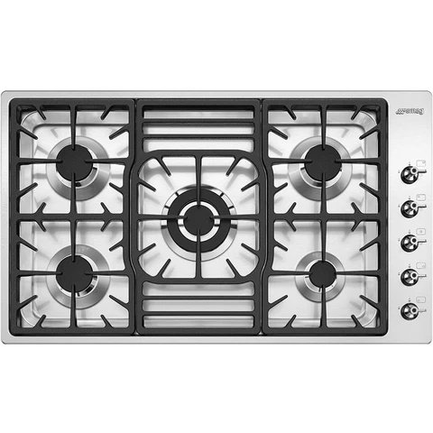 Smeg Classic 87cm 5 Burner Gas Hob in Stainless Steel