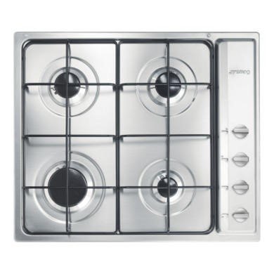 Smeg Cucina S64S 60cm 4 Burner Gas Hob in Stainless Steel