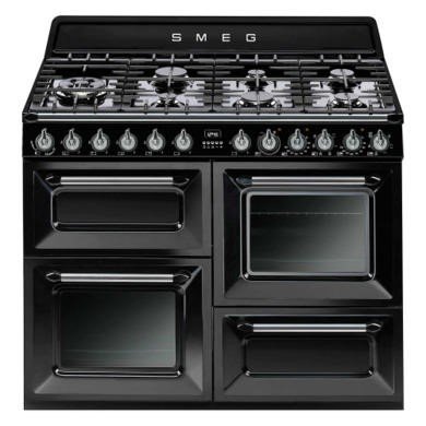 Smeg Victoria TR4110BL1 110cm Dual Fuel Range Cooker in Black