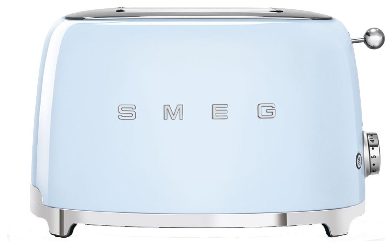 Smeg TSF01PBUK 50's Style Retro 2-Slice Toaster in Blue